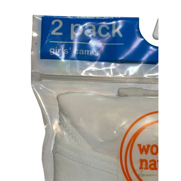 NIP Wonder Nation 2 Pack Girls Camis Shelf Bra Stretch Cotton Comfort S/CH 6-6X - Picture 4 of 4